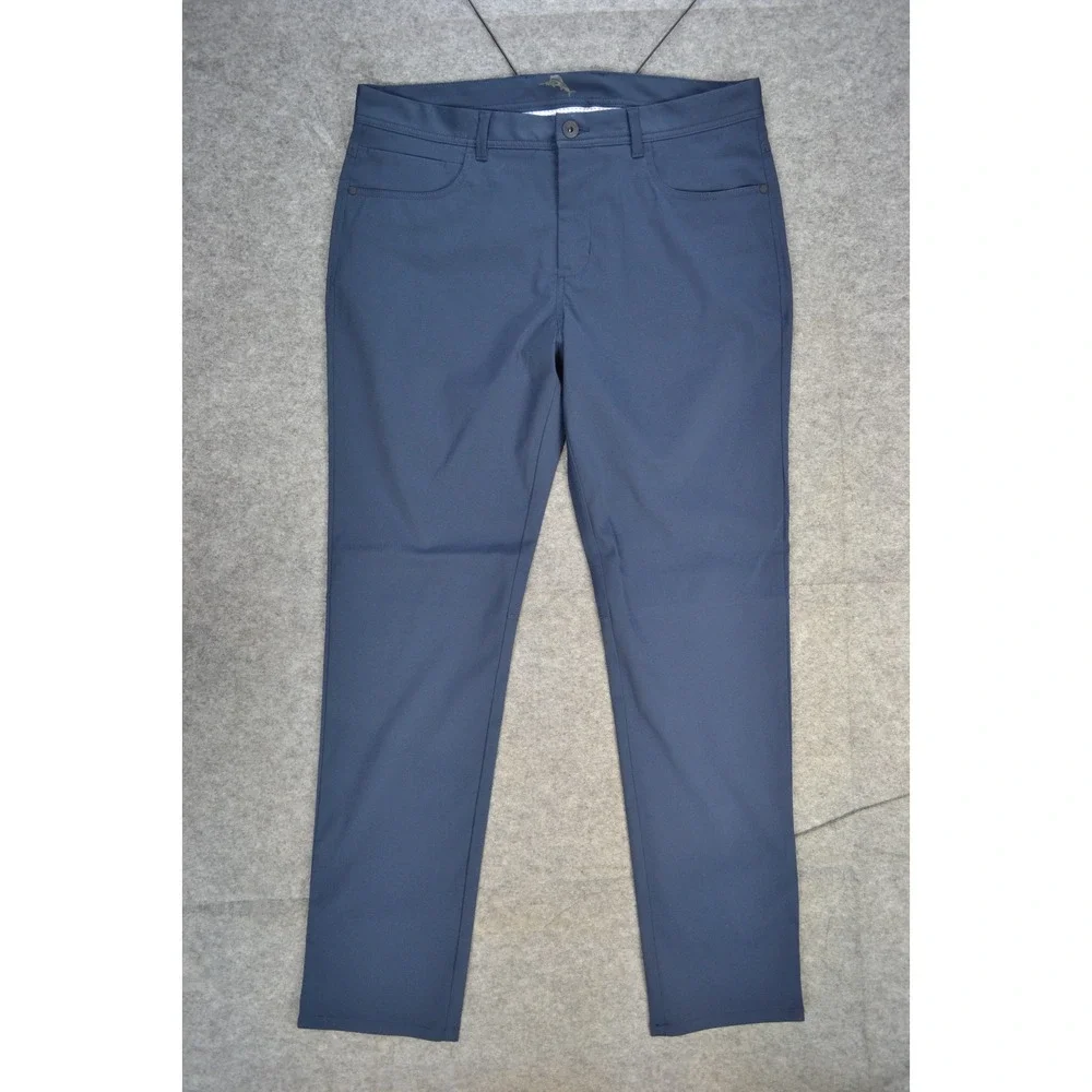 Tommy Bahama Island Zone Performance Pants Men 38x33 Tag-36x34 Navy Blue Stretch